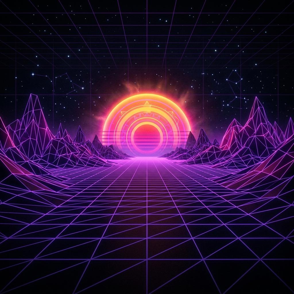 Dim Synthwave Surface